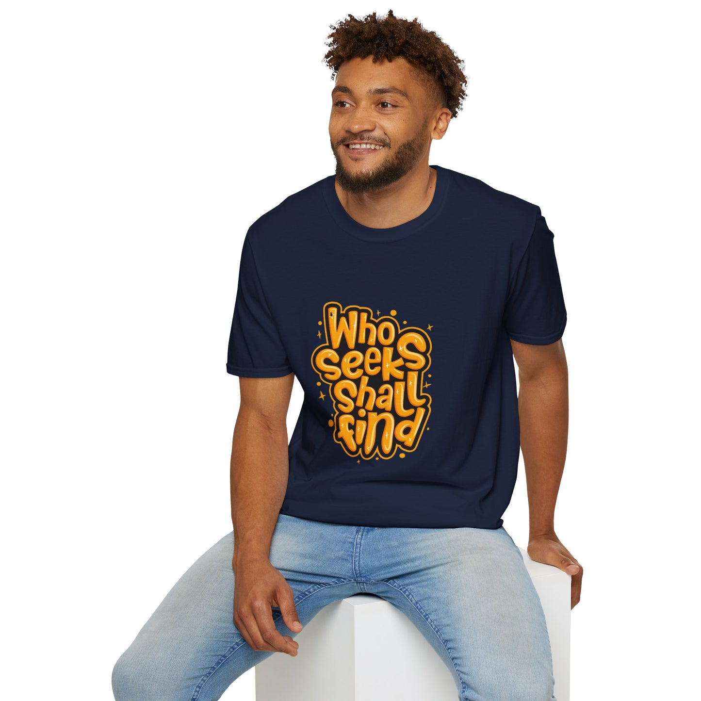 Durable Unisex Organic Cotton Softstyle T-Shirt featuring a ribbed collar and tear-away label for comfort.