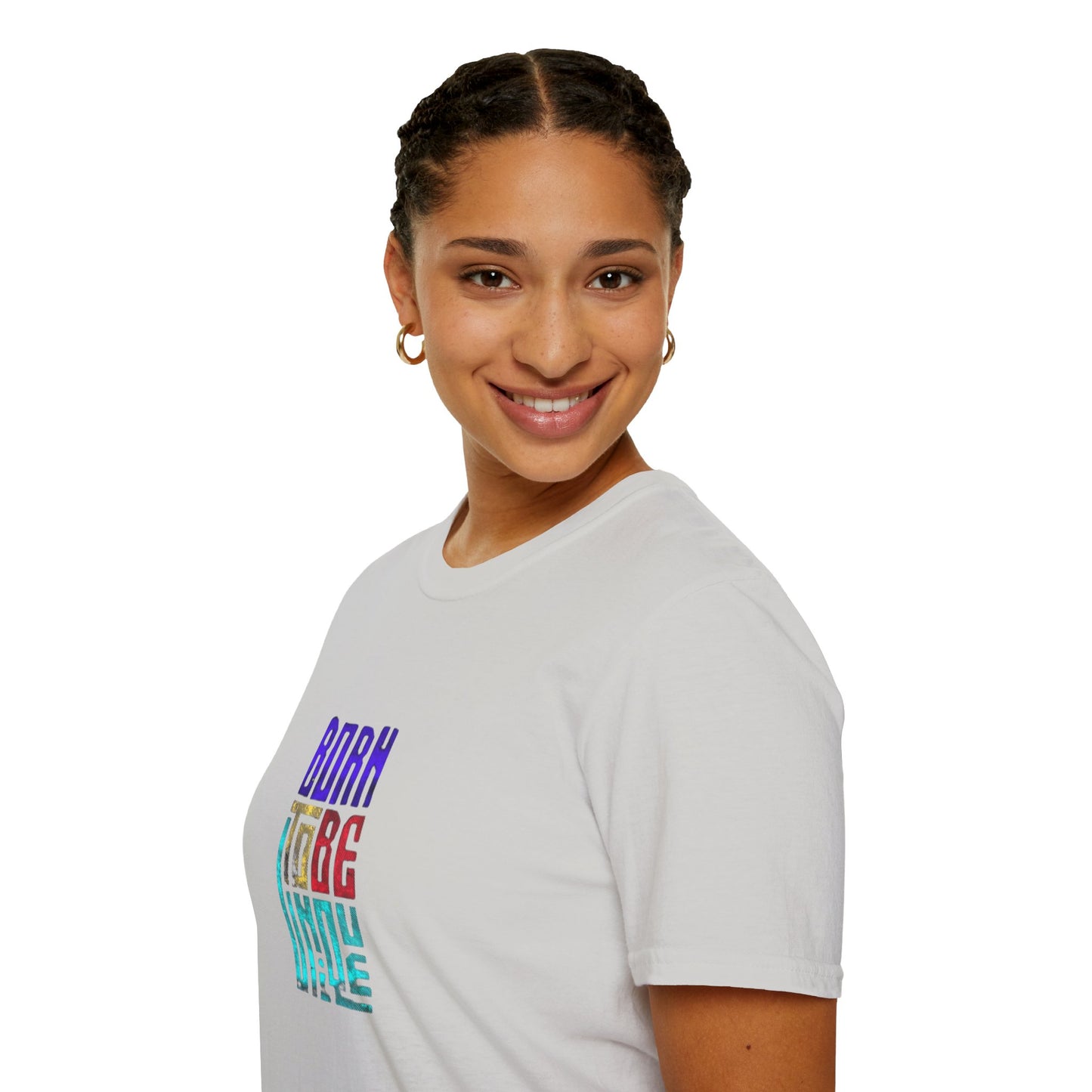 Born to Be Unique - Unisex Softstyle T-Shirt - Colorful Inspirational Tee