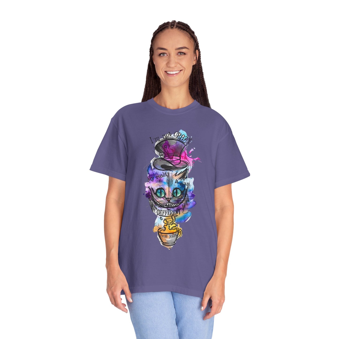 Stylish unisex Personalizd Cat With A Hat Country Music Graphic T-Shirt paired with high-waisted jeans.