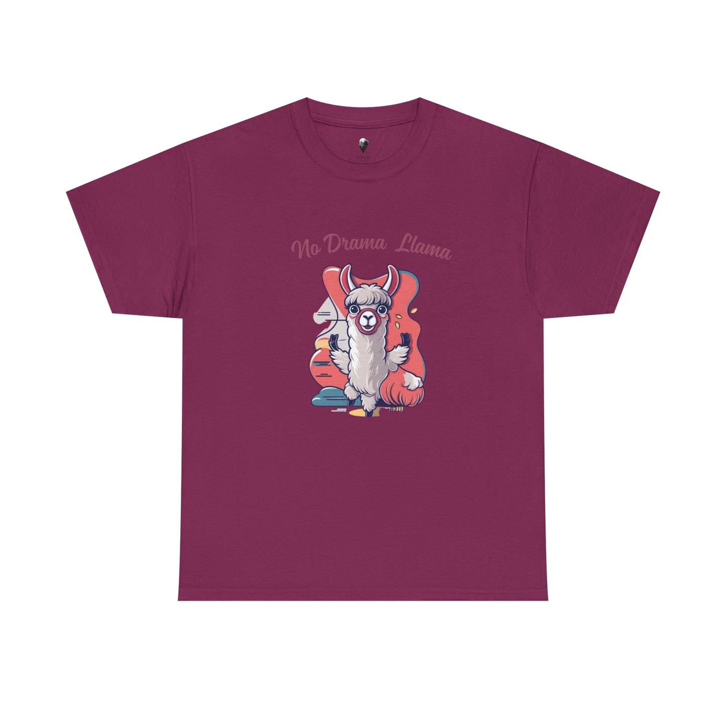 No Drama Llama Unisex Heavy Cotton Tee - Fun Graphic Tee for Casual Wear