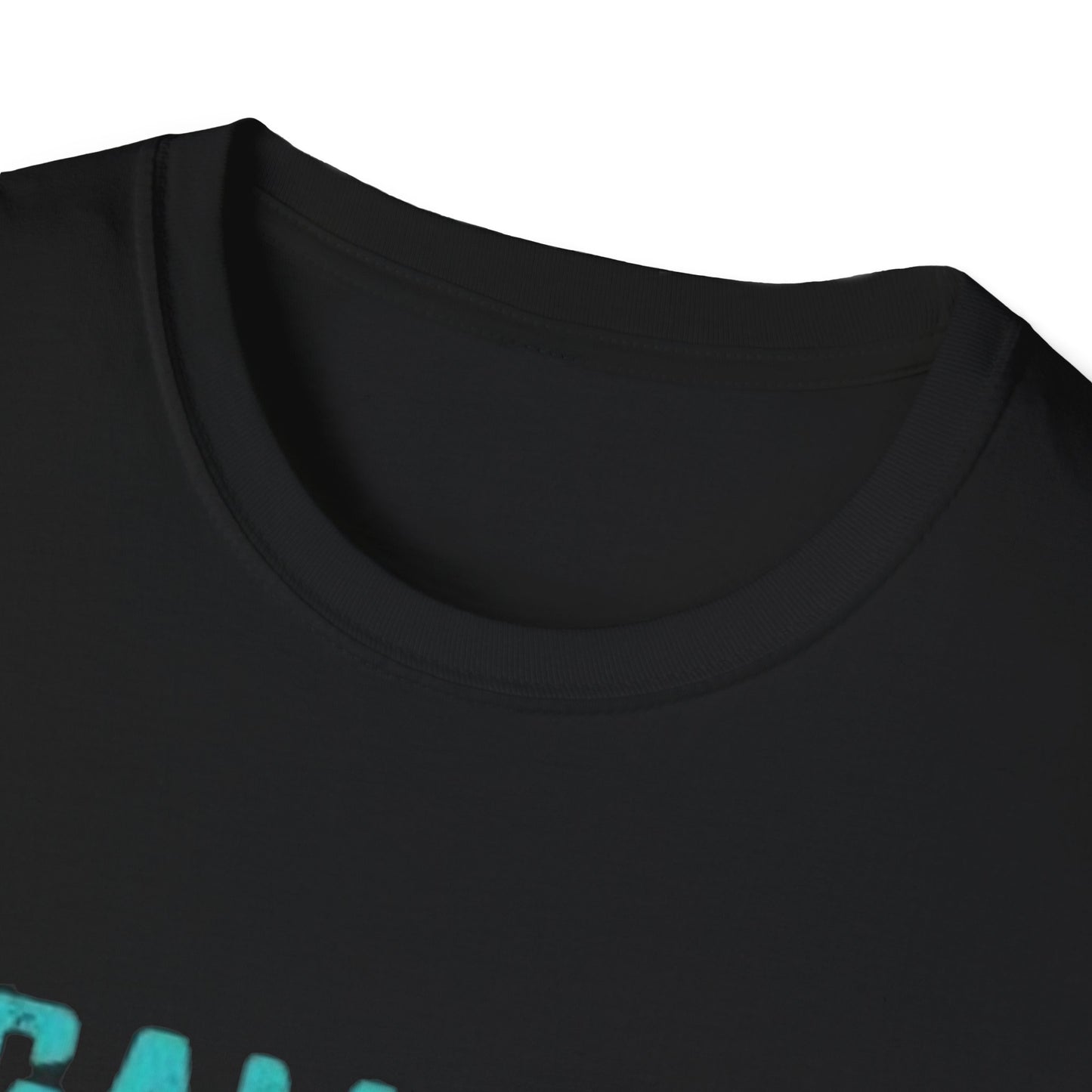 Close-up of the Unisex Organic Cotton Softstyle T-Shirt - Eco-Friendly, Comfortable, Stylish Casual Tee highlighting the soft fabric and crew neckline.