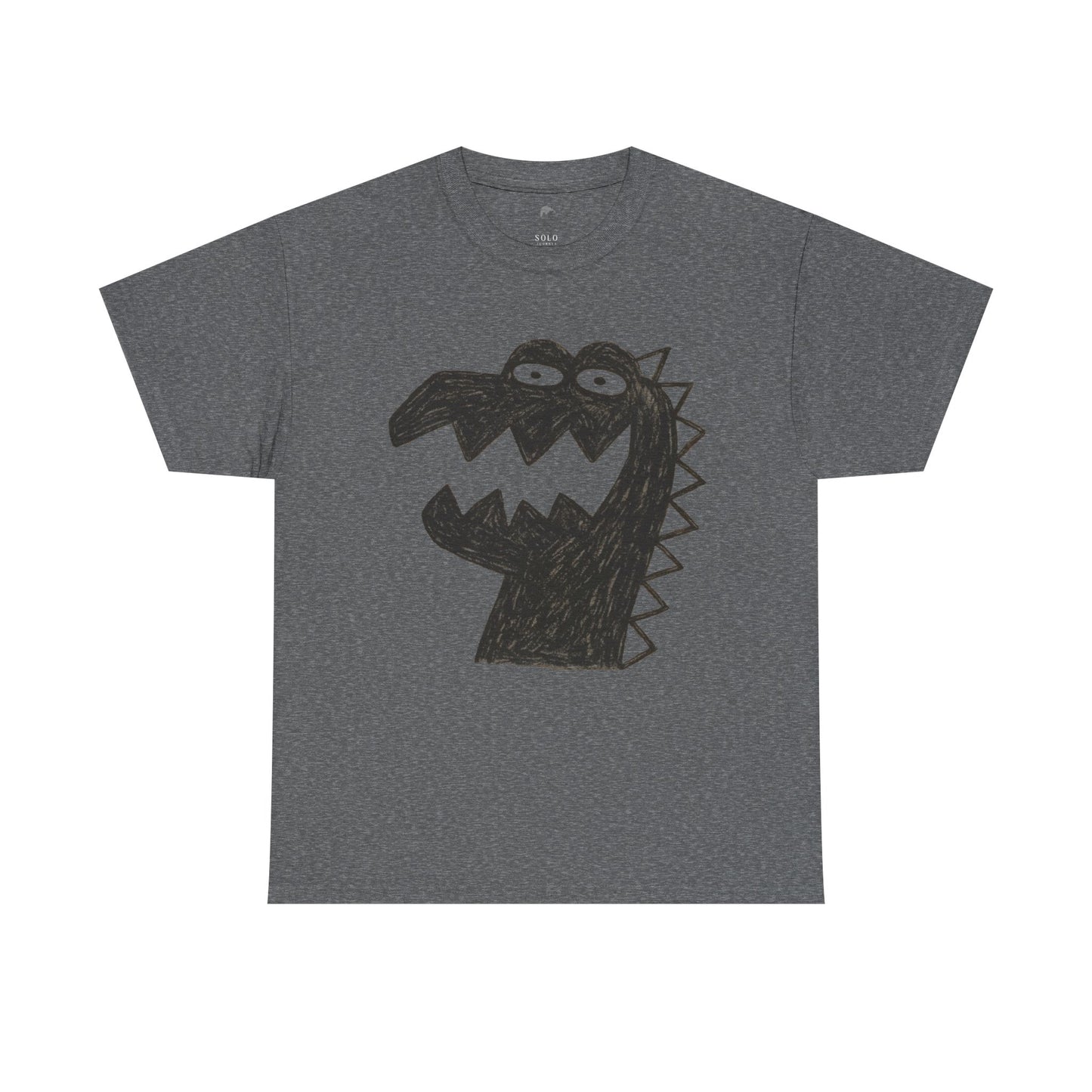 Dinosaur Graphic Tee, Unisex Cotton Shirt, Fun Casual Wear, Cute Monster Top, Gift for Kids and Teens, Birthday Celebration