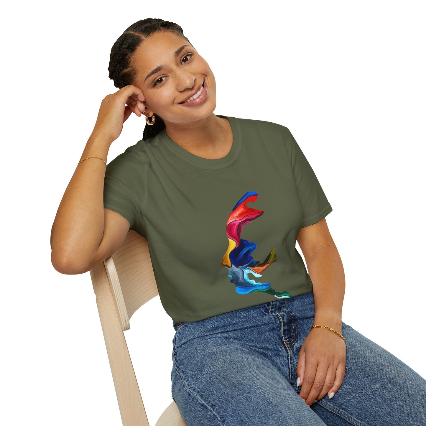 Face Art Masterpiece- Unisex Softstyle Sustainable T-Shirt