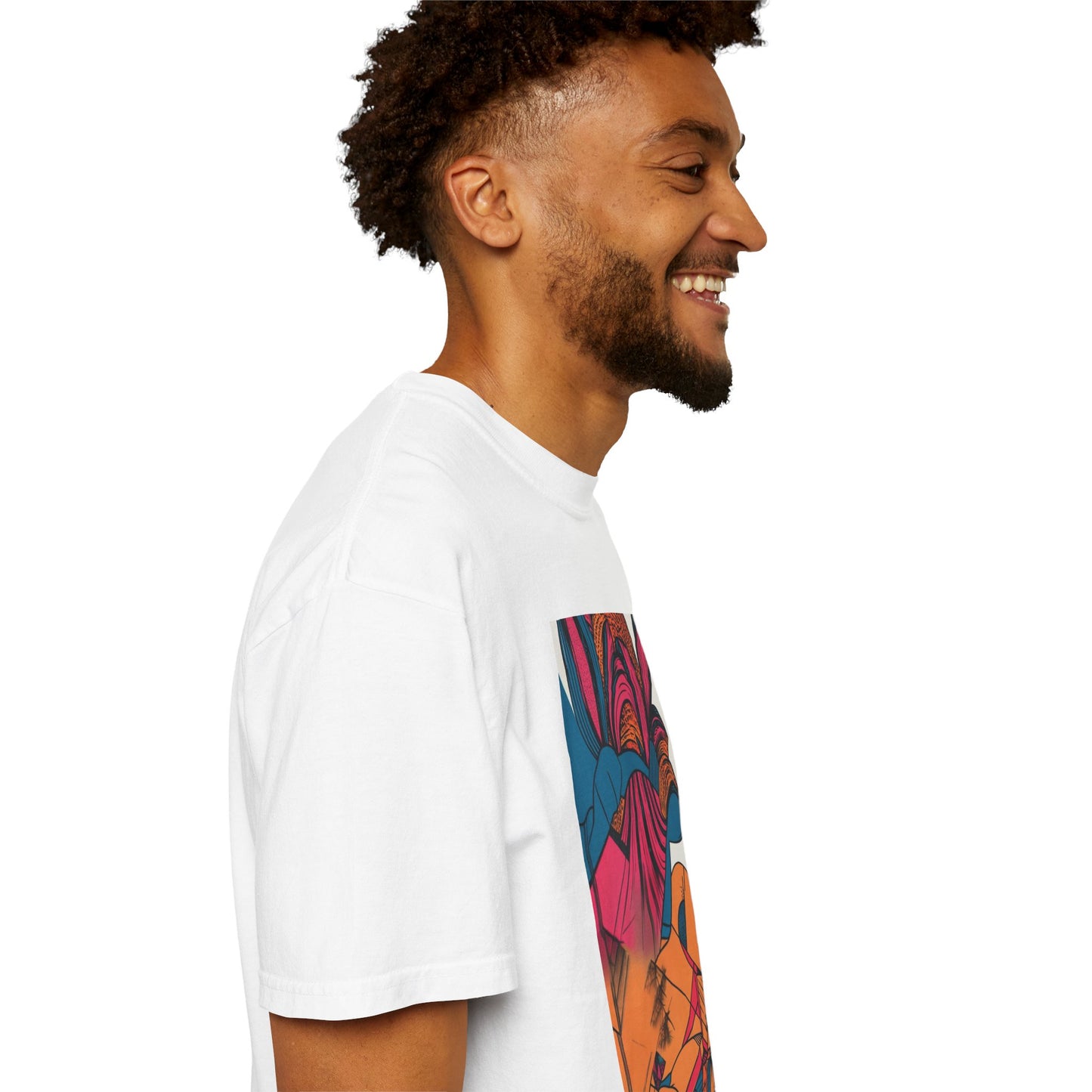 A flat lay of the Berry Masterpiece Oversized Boho T-Shirt 09 showcasing its soft organic cotton fabric ideal for comfortable everyday wear.