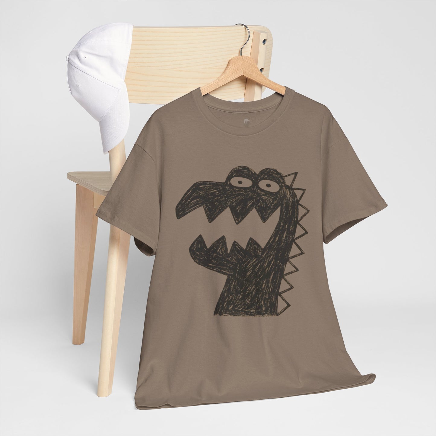 Dinosaur Graphic Tee, Unisex Cotton Shirt, Fun Casual Wear, Cute Monster Top, Gift for Kids and Teens, Birthday Celebration