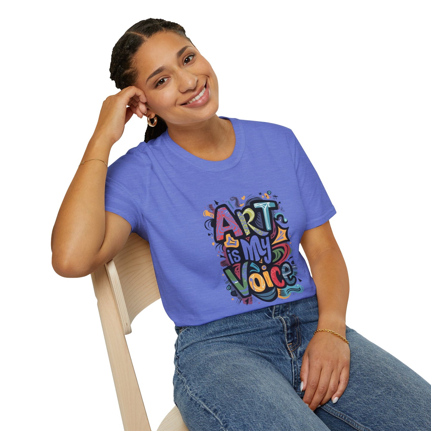 Expressive Art Is My Voice - Unisex Sustainable Graphic T-Shirt