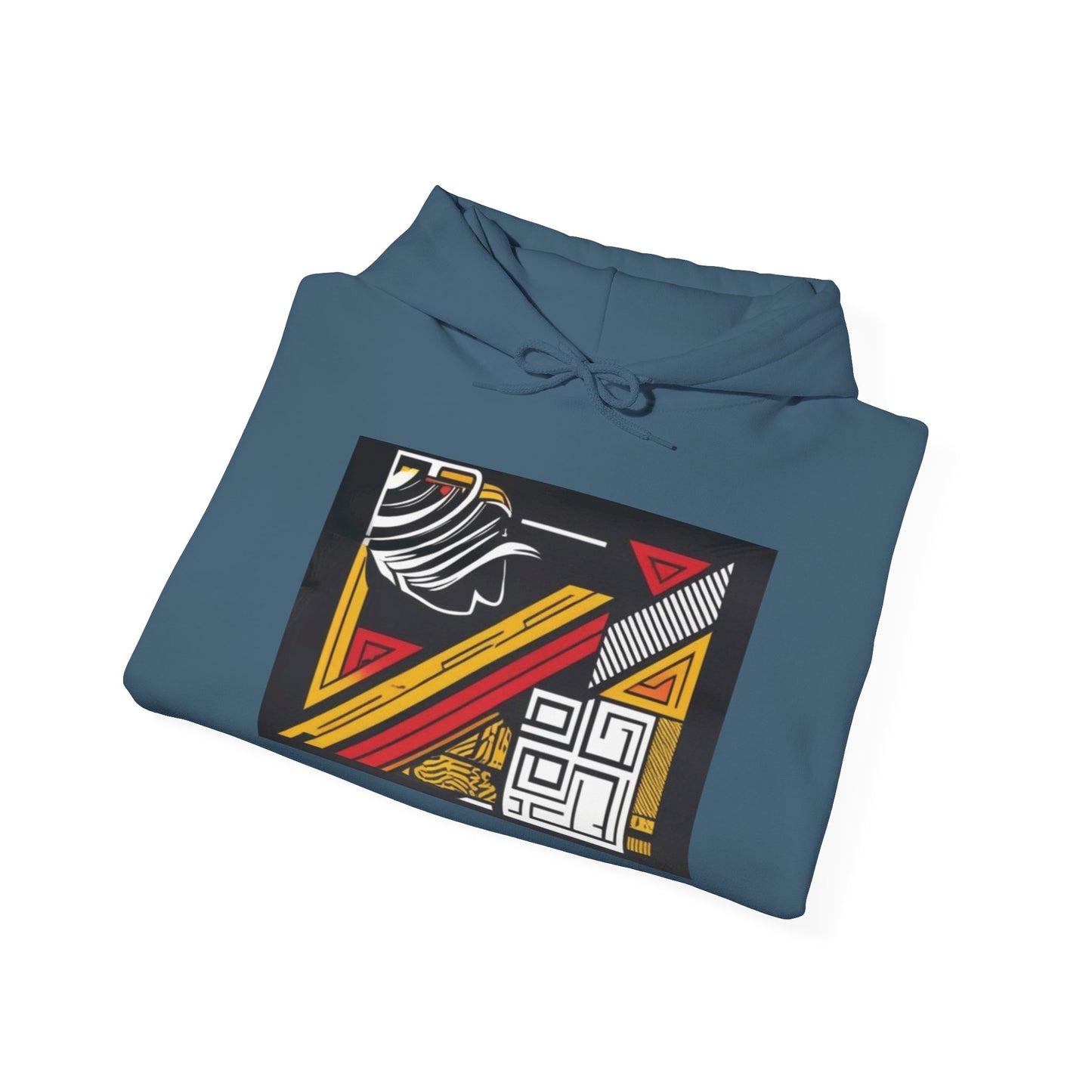 Closer view of Vintage Aesthetic Oversized Boho Hoodie - Eco-Friendly Organic Cotton Pullover showing its soft fabric and artistic design.
