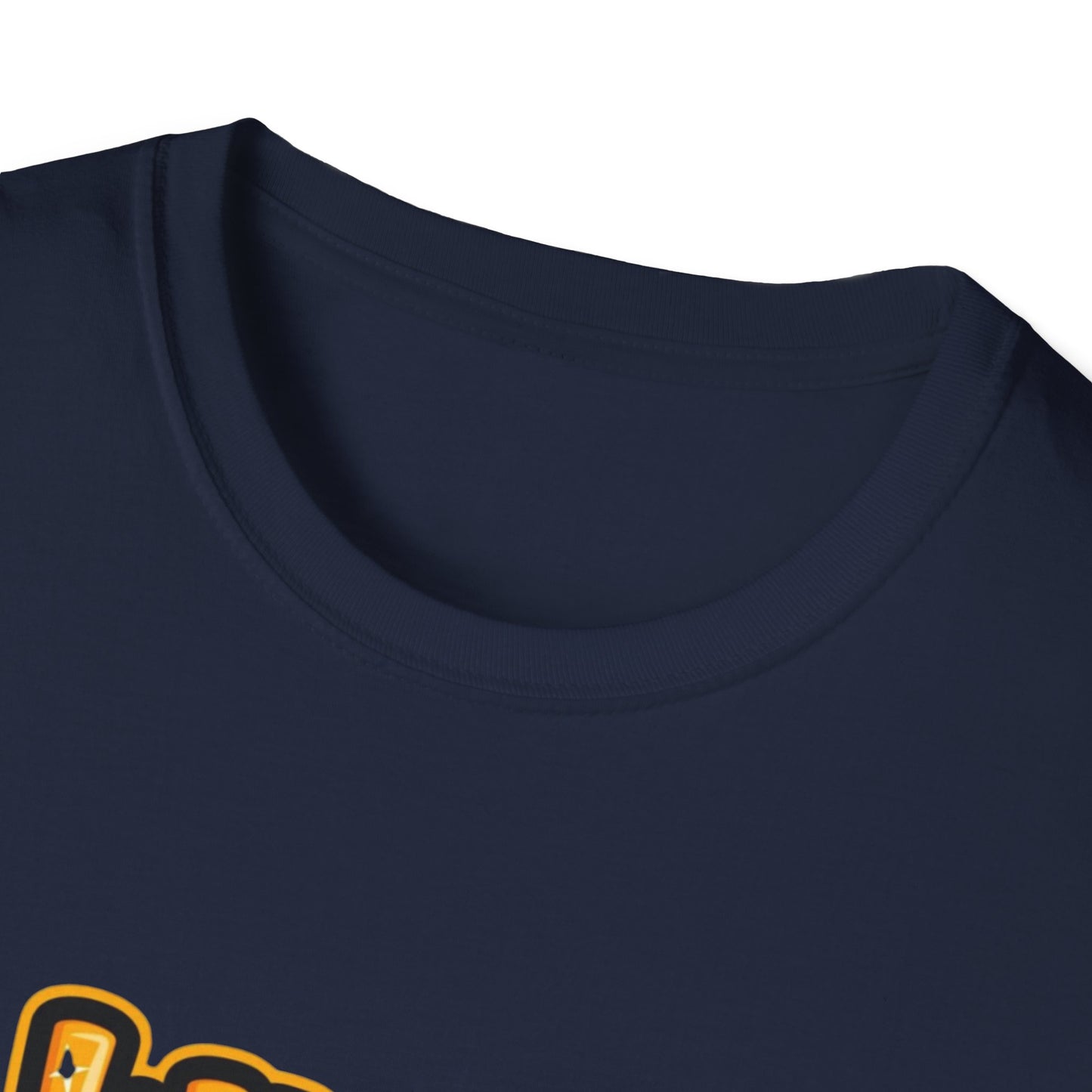Back view of the Unisex Organic Cotton Softstyle T-Shirt emphasizing the ribbed collar and tear-away label.