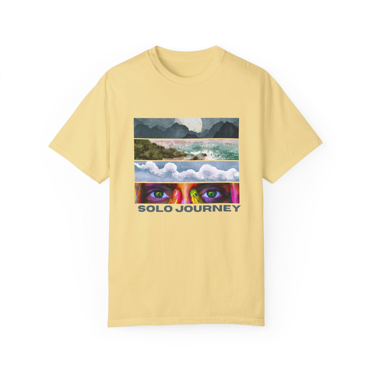 Solo Journeys Signature - Vintage Aesthetic Outfit, Oversized Boho Tshirt 07