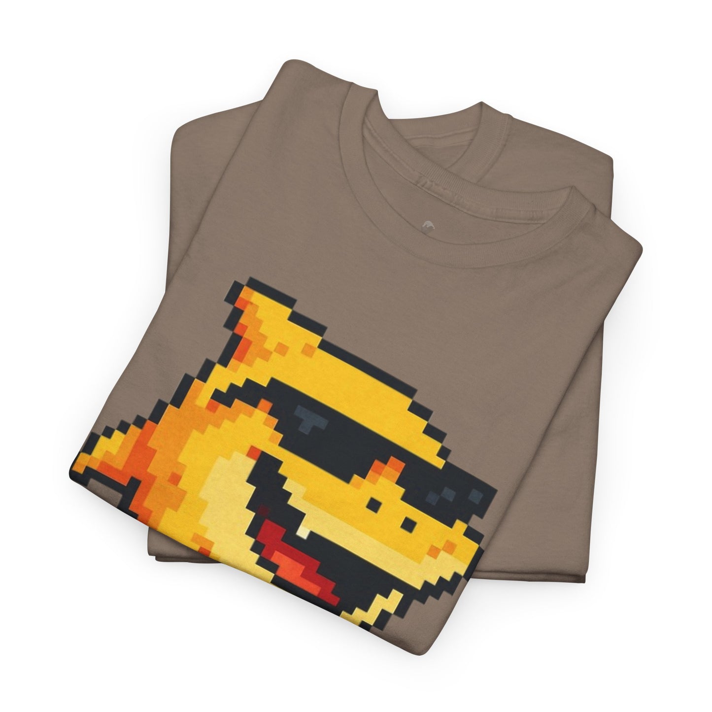 Retro Pixel Baby Shark Unisex Heavy Cotton Tee, Fun Graphic Tee, Gamer Shirt, Gift for Shark Lovers, Summer Casual Wear, Retro T-Shirt