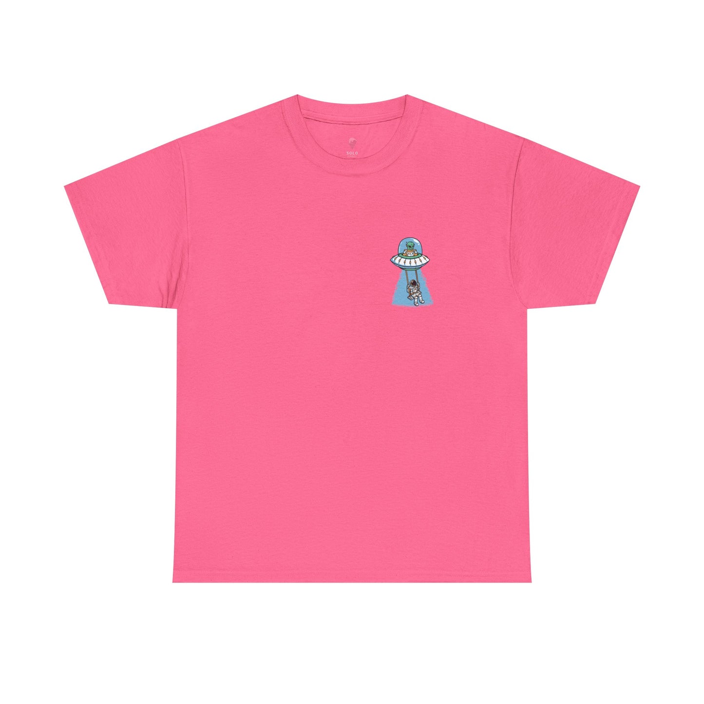 UFO Dancing in Space - Whimsical Unisex Heavy Cotton Tee with Playful Design