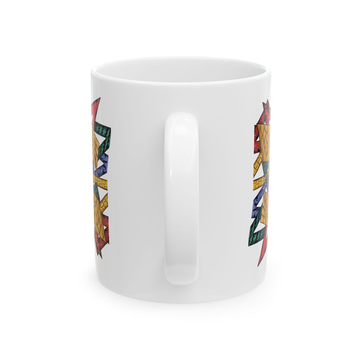 Colorful Geometric Ceramic Mug - Perfect for Coffee Lovers and Gifting by @almatar.art