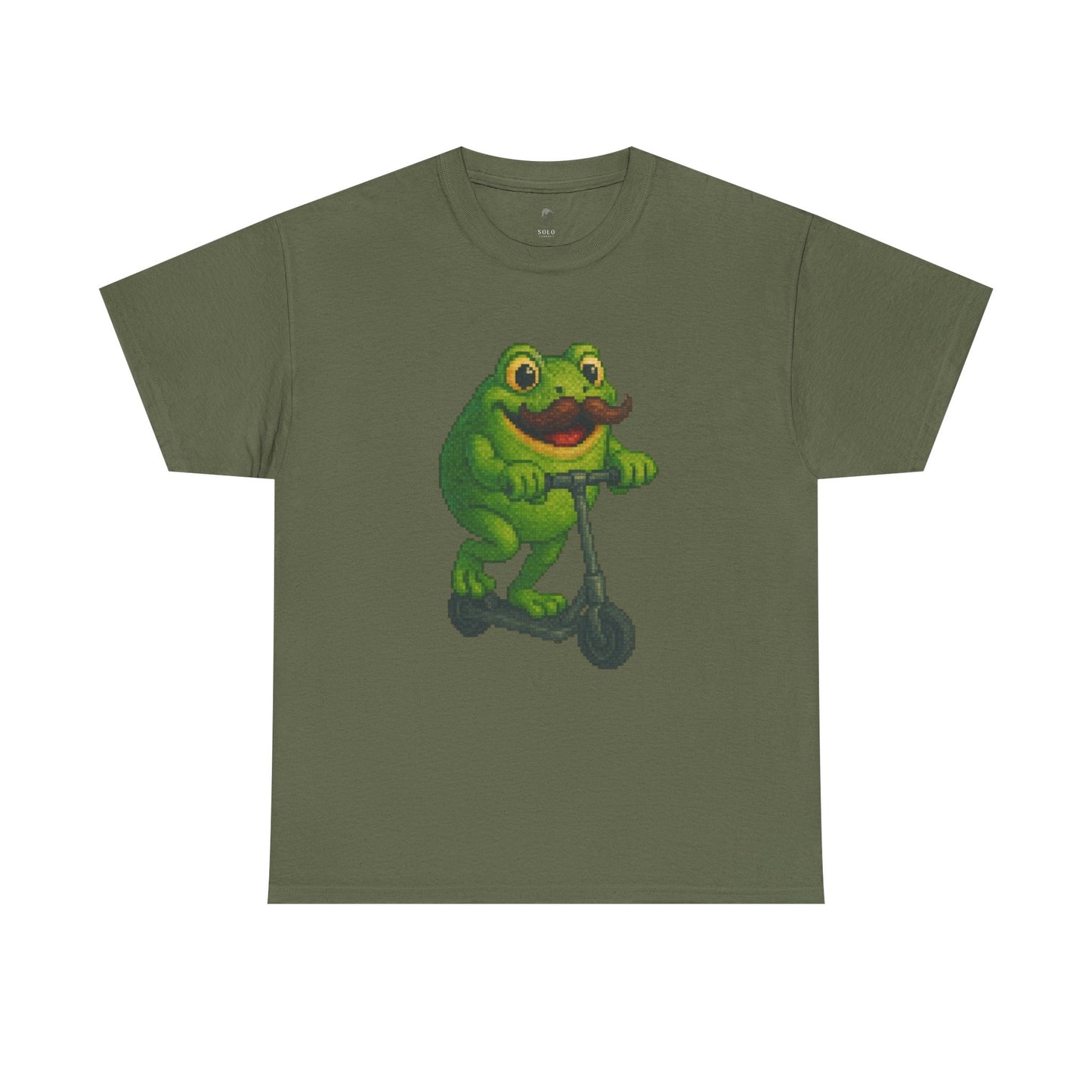 Fun Frog Scooter Tee - Unisex Heavy Cotton T-Shirt, Cute Animal Shirt, Gift for Kids & Teens, Funny Graphic Tee, Summer Wear