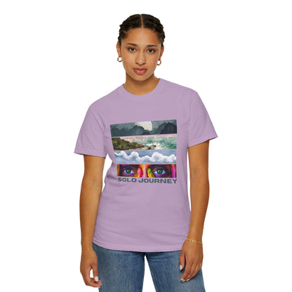 Solo Journeys Signature - Vintage Aesthetic Outfit, Oversized Boho Tshirt 07