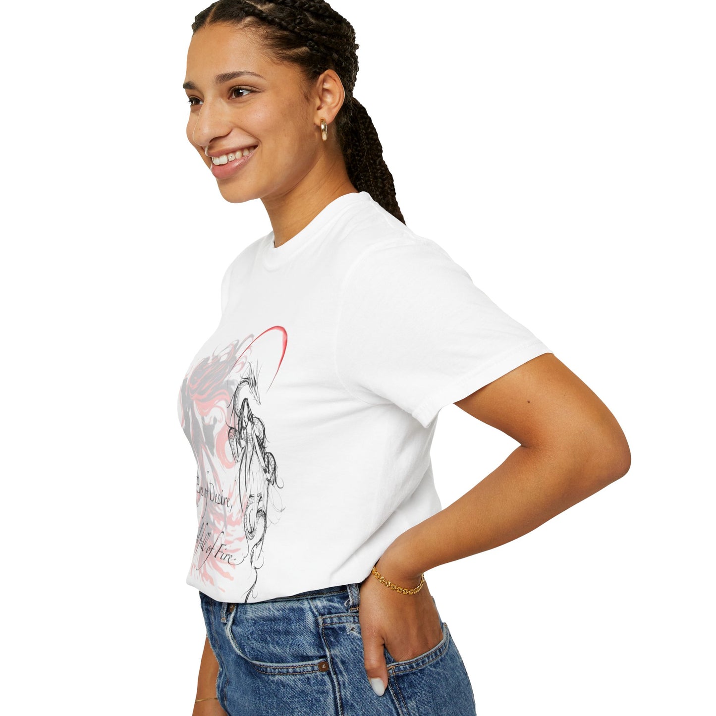 Casual wear featuring Pink Aurora Design Unisex T-Shirt, ideal for eco-conscious individuals seeking stylish comfort in everyday attire.