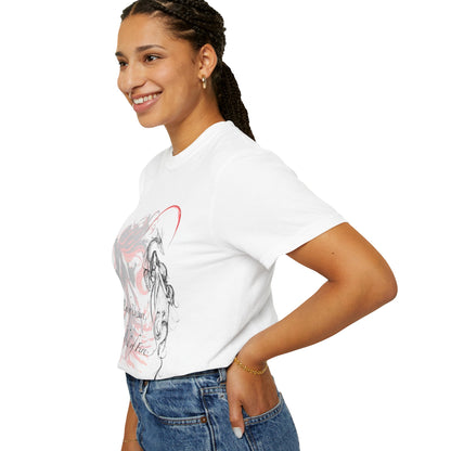 Casual wear featuring Pink Aurora Design Unisex T-Shirt, ideal for eco-conscious individuals seeking stylish comfort in everyday attire.