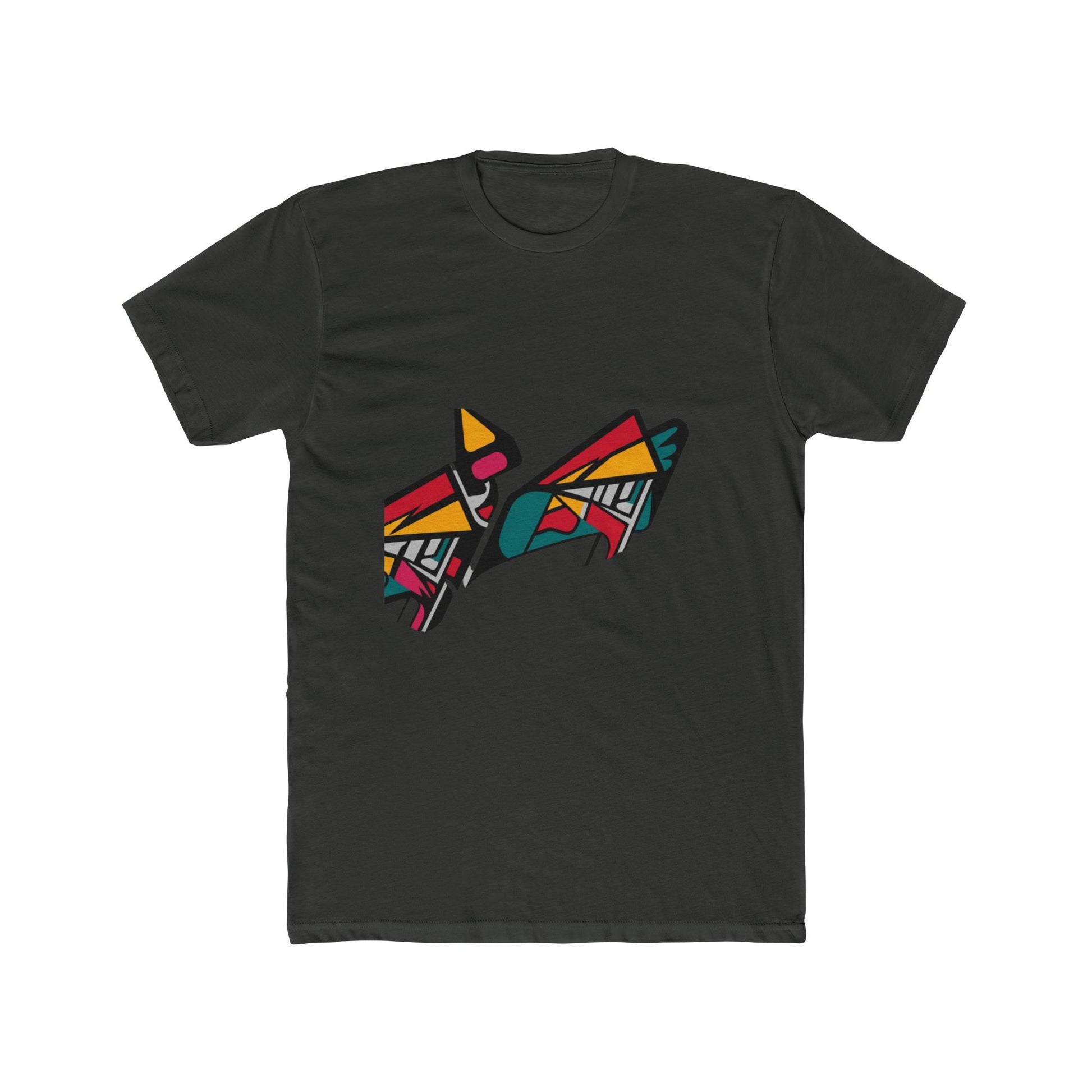 Model wearing the Origami Art Unisex Cotton Crew T-Shirt, perfect for casual outings and eco-conscious fashion choices.
