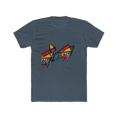 Close-up of the stunning graphic on the Origami Art Unisex Cotton Crew T-Shirt, highlighting its stylish and artistic appeal.
