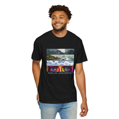 Solo Journeys Signature - Vintage Aesthetic Outfit, Oversized Boho Tshirt 07