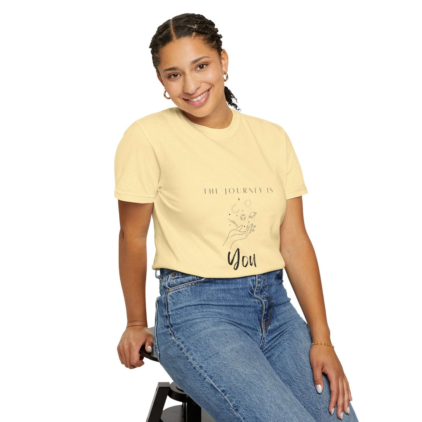 The Journey is you - Vintage Aesthetic Outfit Pullover, Oversized BohoOur stylish Unisex Softstyle T-Shirt, designed for comfort and versatility. Crafted from high-quality, lightweight ring-spun cotton, this tee feels soft against the Solo JourneyWestern Graphic Shirt