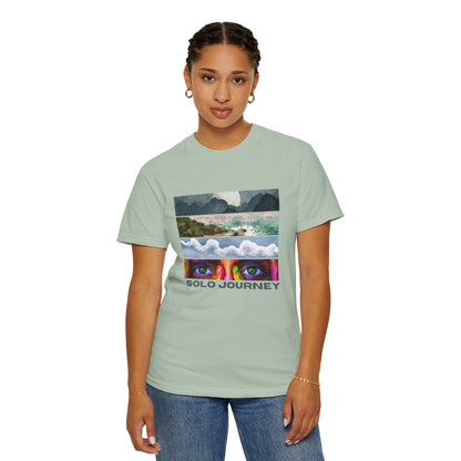 Solo Journeys Signature - Vintage Aesthetic Outfit, Oversized Boho Tshirt 07