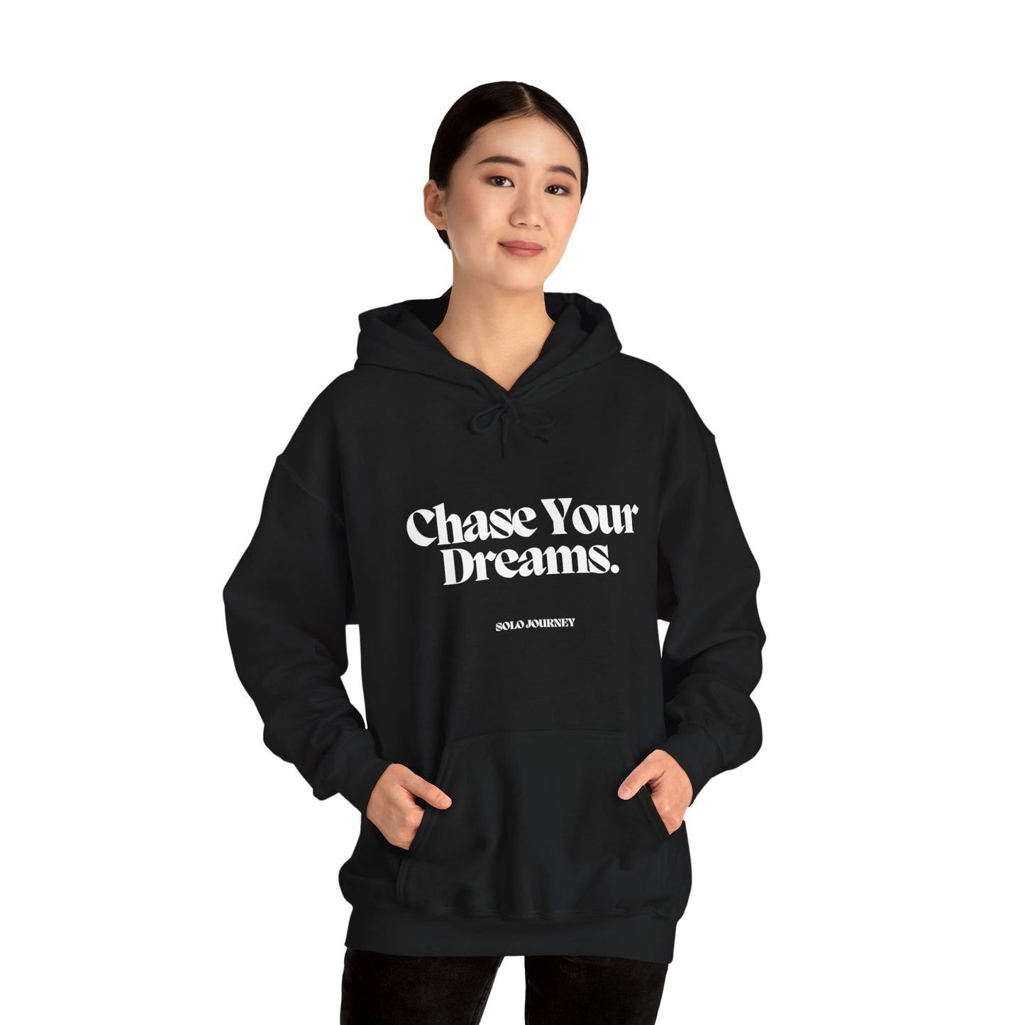 Chase Your Dreams Hoodie, Motivational Sweatshirt, Unisex Gift, Cozy Apparel for Dreamers, Inspirational Fashion