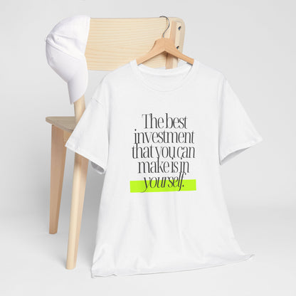 The best investment is yourself - Vintage Aesthetic Outfit Pullover, Oversized Boho Tshirt 05