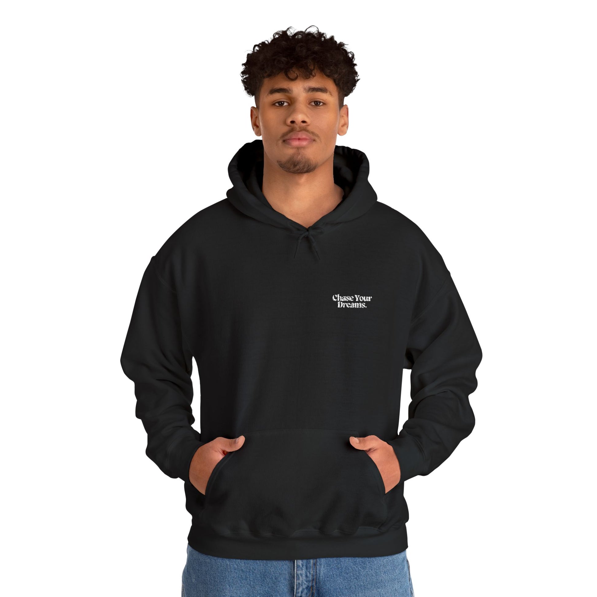 Group of friends wearing the Chase Your Dreams Vintage Aesthetic Oversized Hoodie, illustrating its versatile style for all occasions.