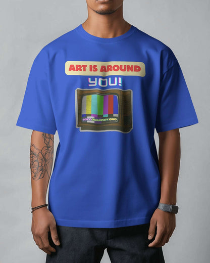 Retro Art Unisex Heavy Cotton Tee - Fun and Colorful Graphic T-Shirt for Art Lovers, Gift for Artists, Casual Wear, Art Inspired Apparel
