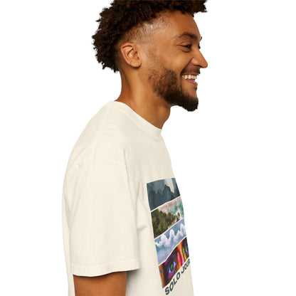 Solo Journeys Signature - Vintage Aesthetic Outfit, Oversized Boho Tshirt 07