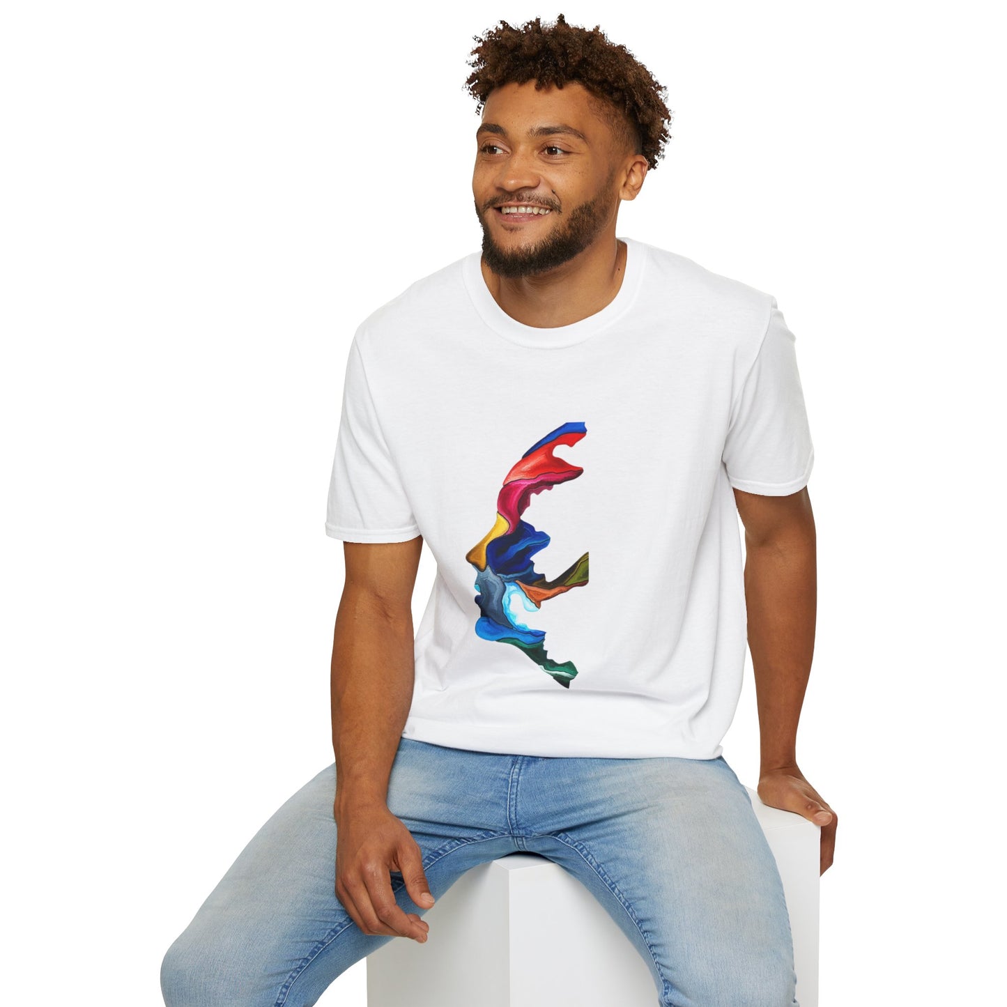 Face Art Masterpiece- Unisex Softstyle Sustainable T-Shirt
