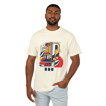 Rick And Morty Futuristic Hub T-Shirt - Unisex 100% Organic Cotton Heavyweight Tee featuring bold graphic design, perfect for fans of the series.