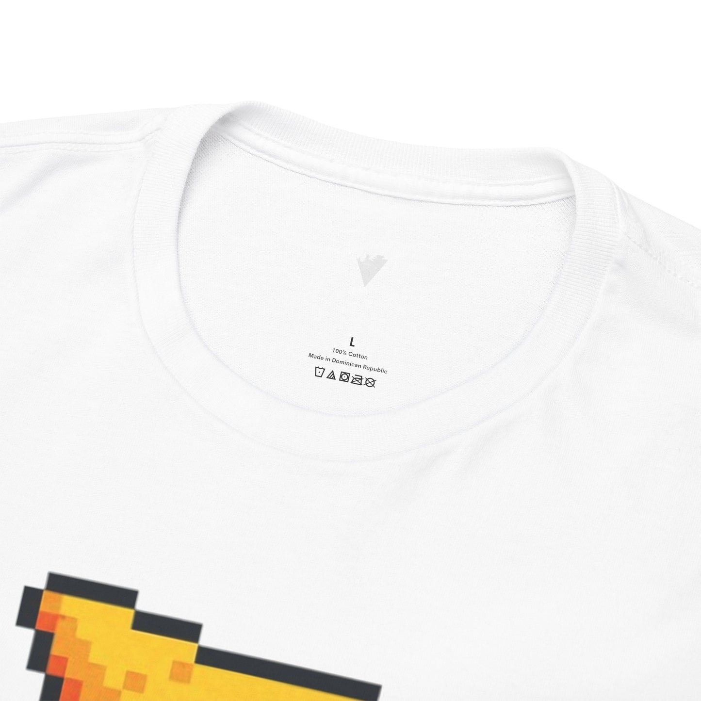 Retro Pixel Baby Shark Unisex Heavy Cotton Tee, Fun Graphic Tee, Gamer Shirt, Gift for Shark Lovers, Summer Casual Wear, Retro T-Shirt