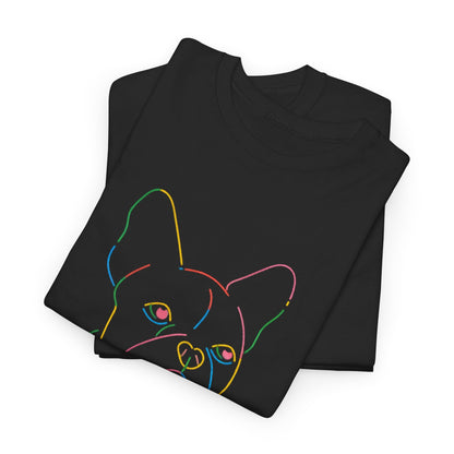 Saint French Bulldog Unisex Heavy Cotton Tee - Colorful Pet Graphic T-Shirt