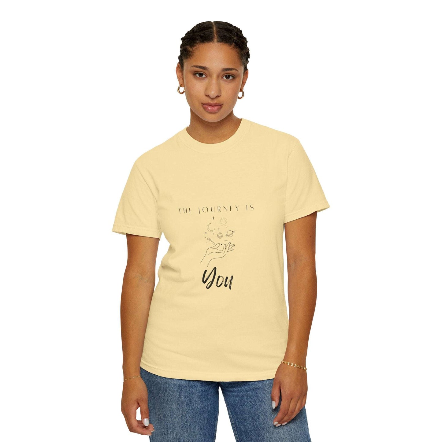 The Journey is you - Vintage Aesthetic Outfit Pullover, Oversized BohoOur stylish Unisex Softstyle T-Shirt, designed for comfort and versatility. Crafted from high-quality, lightweight ring-spun cotton, this tee feels soft against the Solo JourneyWestern Graphic Shirt
