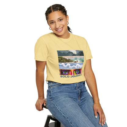 Solo Journeys Signature - Vintage Aesthetic Outfit, Oversized Boho Tshirt 07