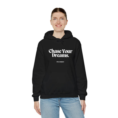 Chase Your Dreams Hoodie, Motivational Sweatshirt, Unisex Gift, Cozy Apparel for Dreamers, Inspirational Fashion