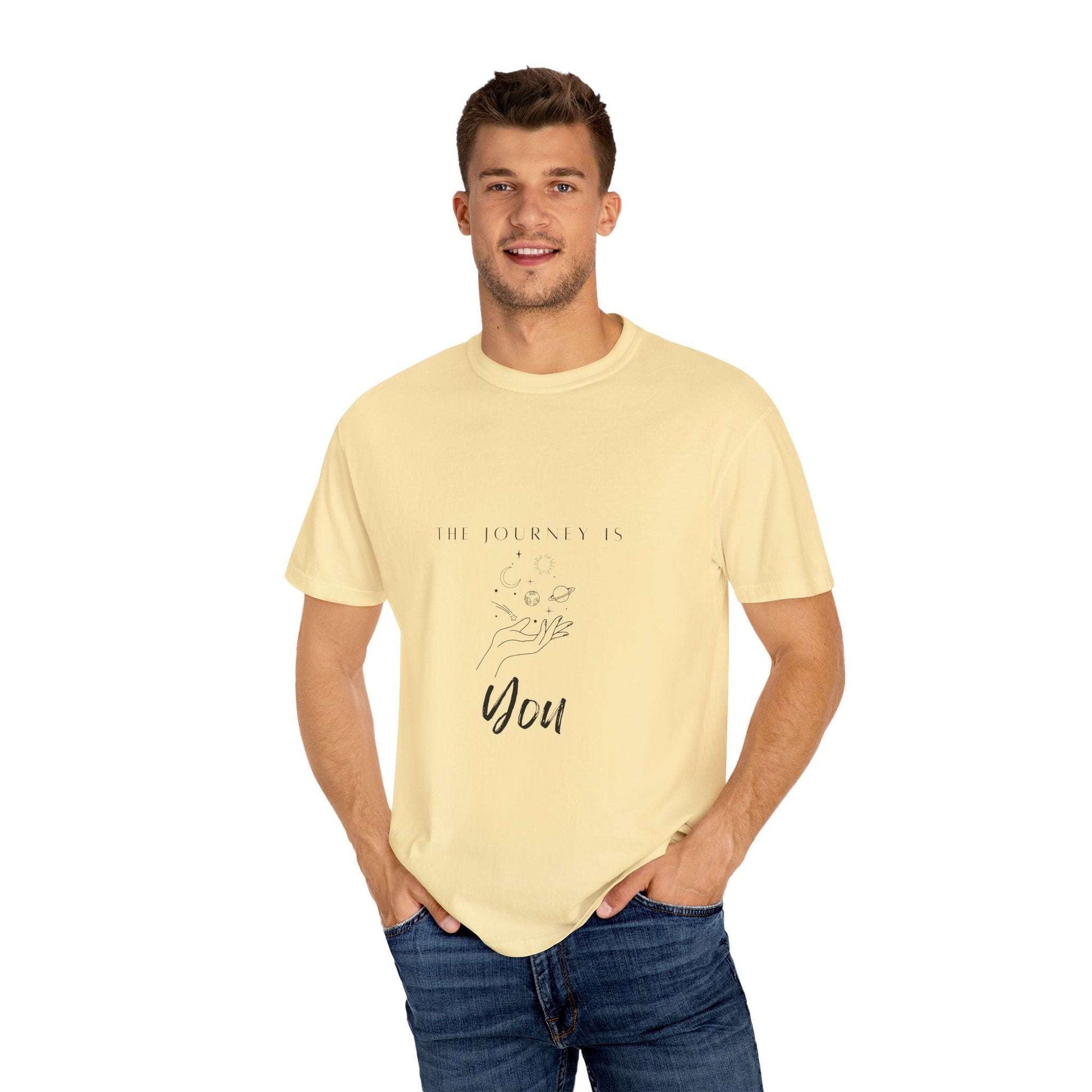 The Journey is you - Vintage Aesthetic Outfit Pullover, Oversized BohoOur stylish Unisex Softstyle T-Shirt, designed for comfort and versatility. Crafted from high-quality, lightweight ring-spun cotton, this tee feels soft against the Solo JourneyWestern Graphic Shirt